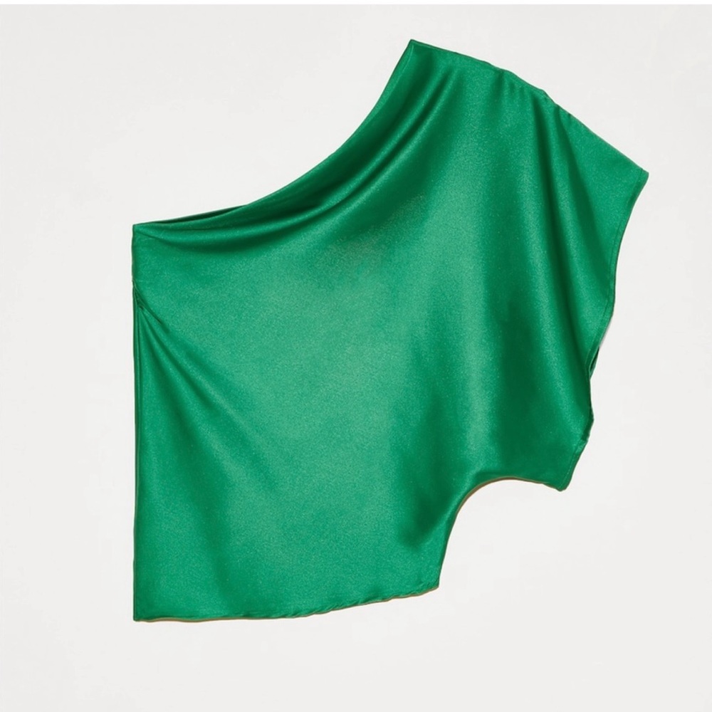 Deluc Green Asymmetrical Blouse